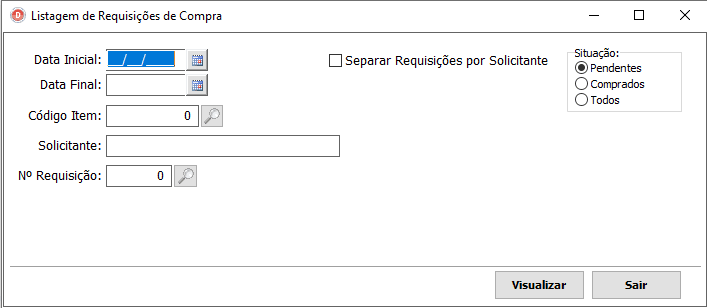 Follow-up de solicitações de compras (pendentes e já compradas).