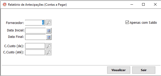Relatório de Devoluções (contas a pagar e contas a receber).