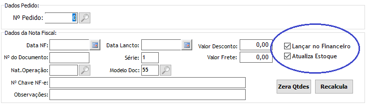 Integração com o Contas a Pagar (previsão e lançamento oficial pós recebimento) e integração com Estoque de Materiais.