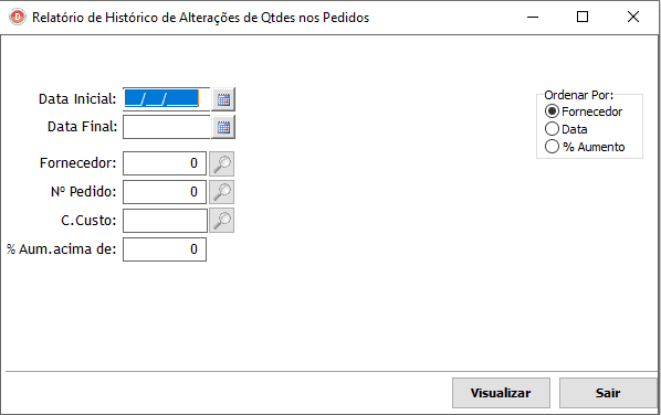 Histórico de Alterações de Preços (baseados nos LOGs).